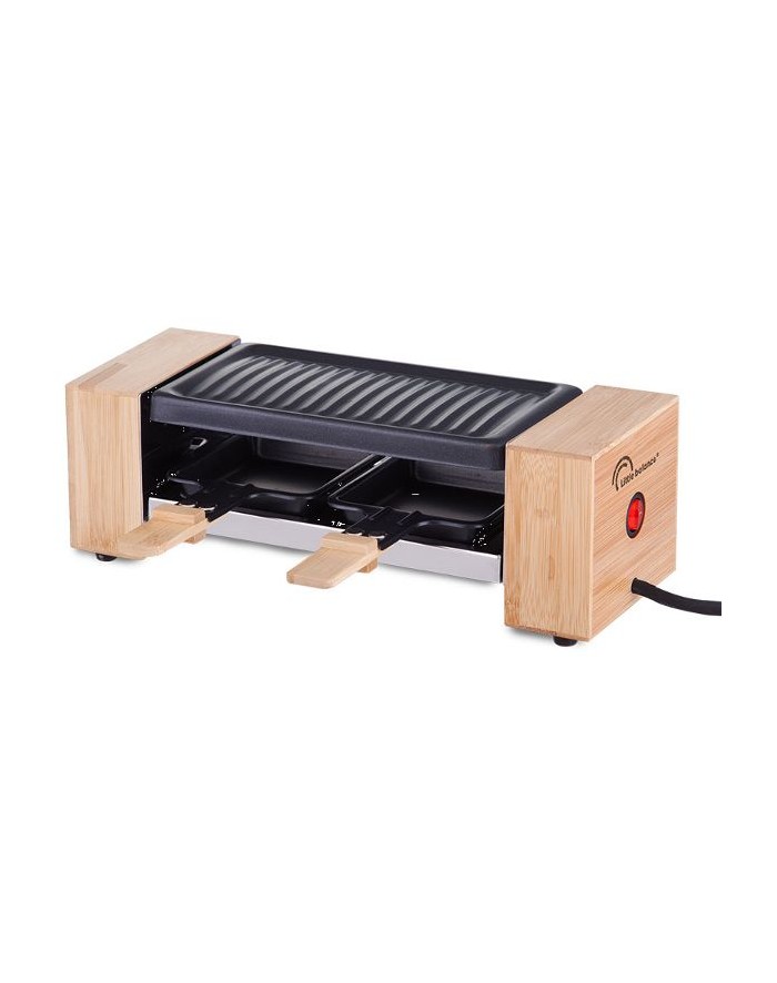 Raclette Grill 2 personnes Bambou Inox - 8387 - LITTLE BALANCE