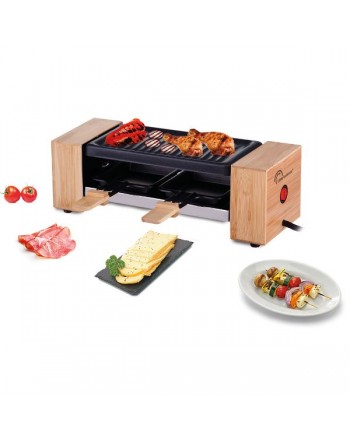 Raclette Grill 2 pers Bambou Inox LITTLE BALANCE